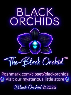 ❌️NOT4SALE ❌️ Place Card Only ©Black Orchid 2026 Neon Logo Graphic
